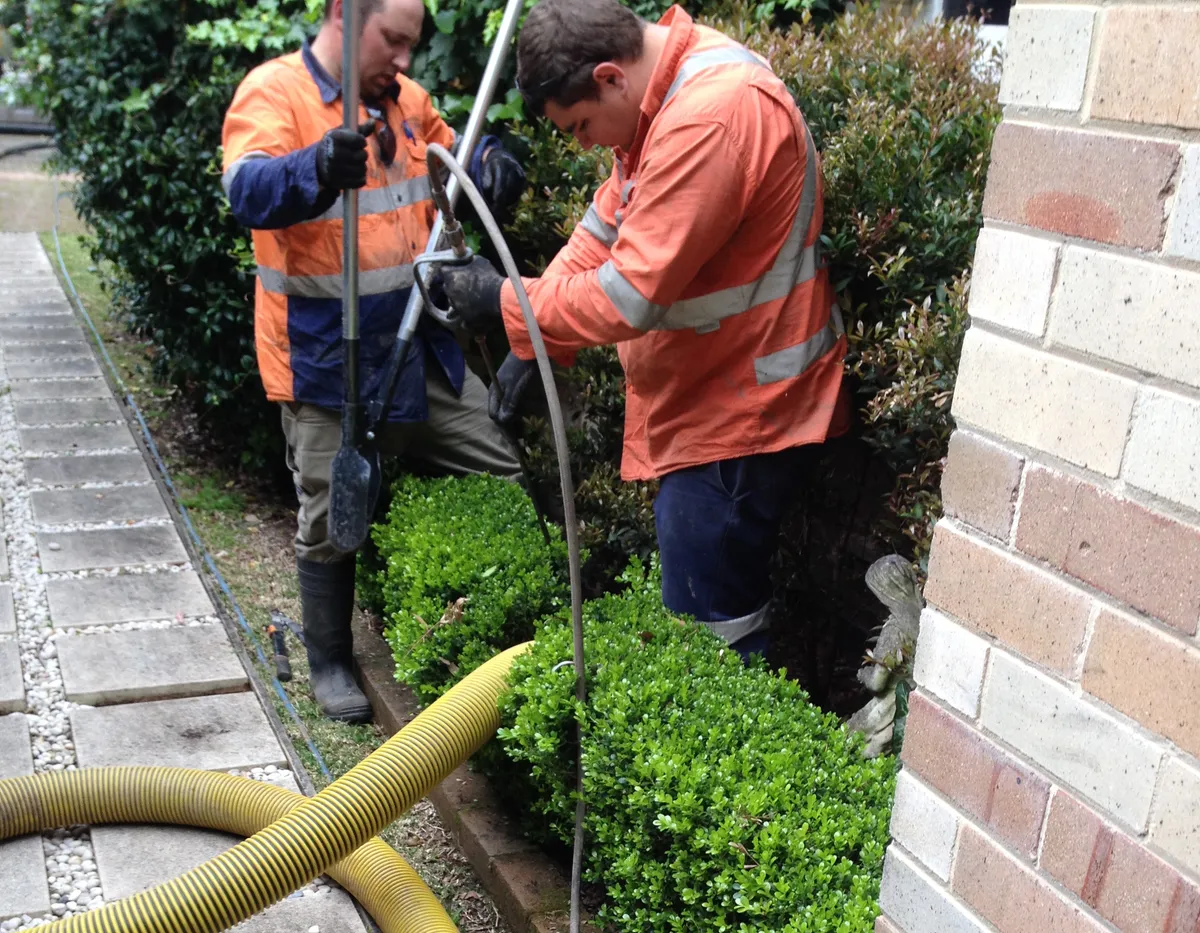 Installation with care around garden